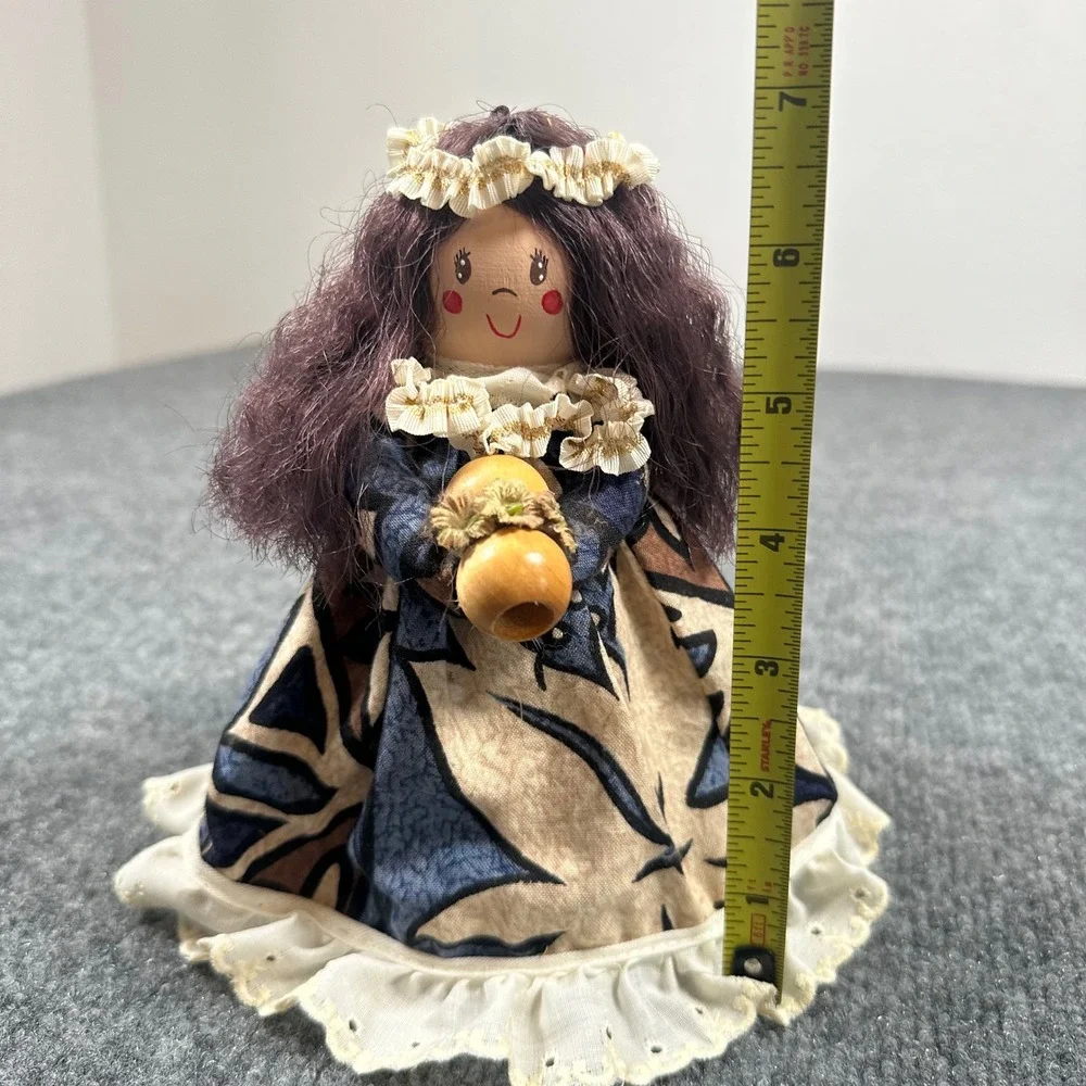 Vintage Handmade Hawaiian Hula Girl with Ipu Air Freshener Doll 7